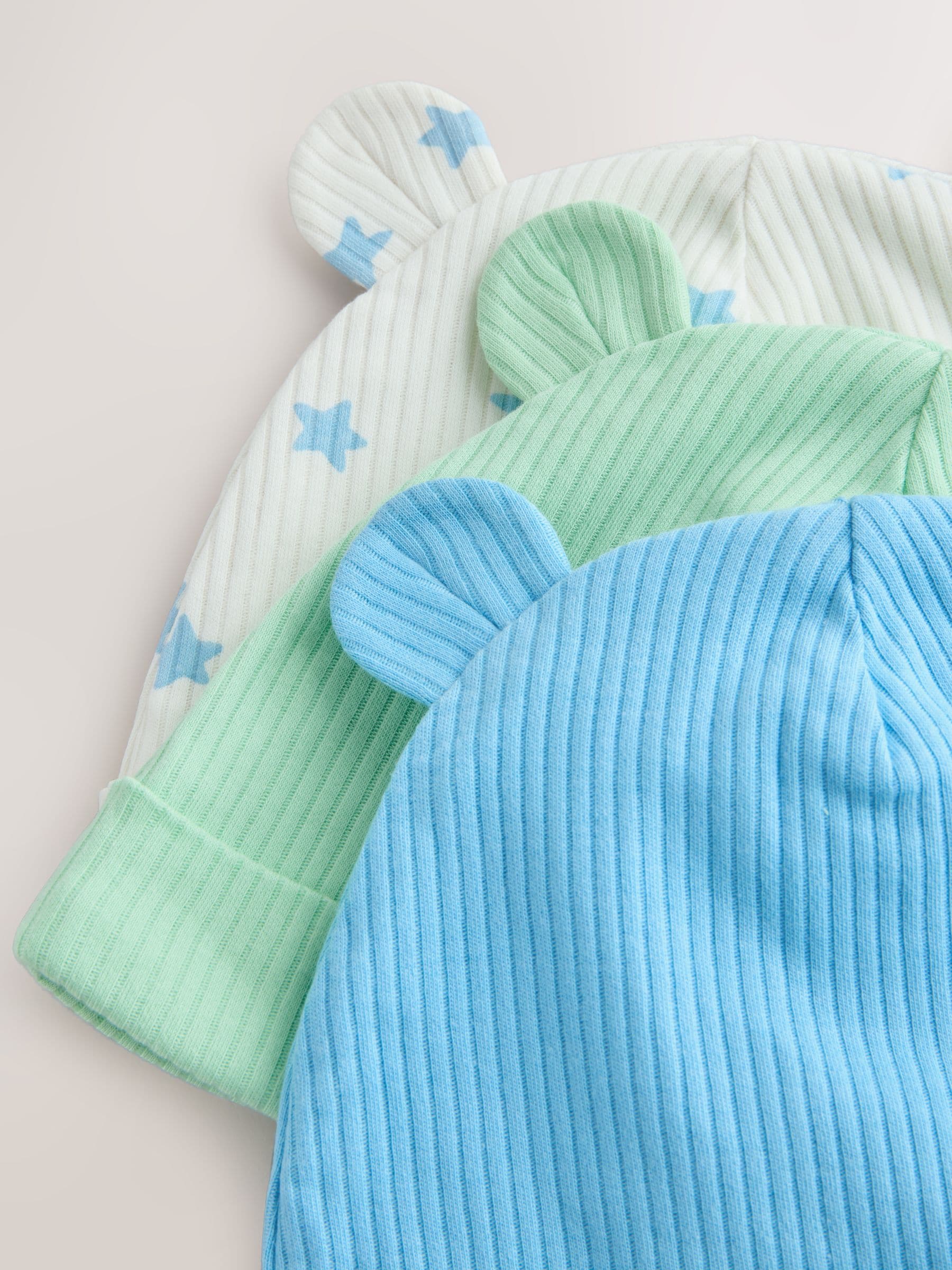 Blue/Green Baby Beanies (0-18mths) image 5