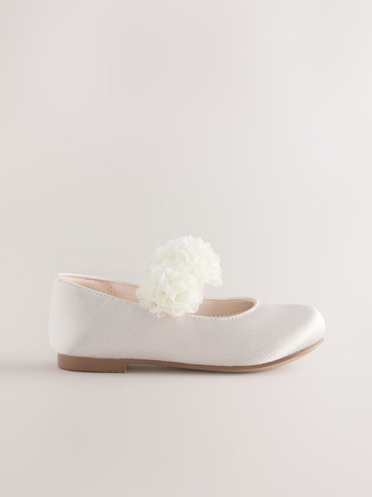 Dsiney Kidz - Ivory Standard Fit (F) Satin Flower Girl Occasion Mary Jane Shoes image 2