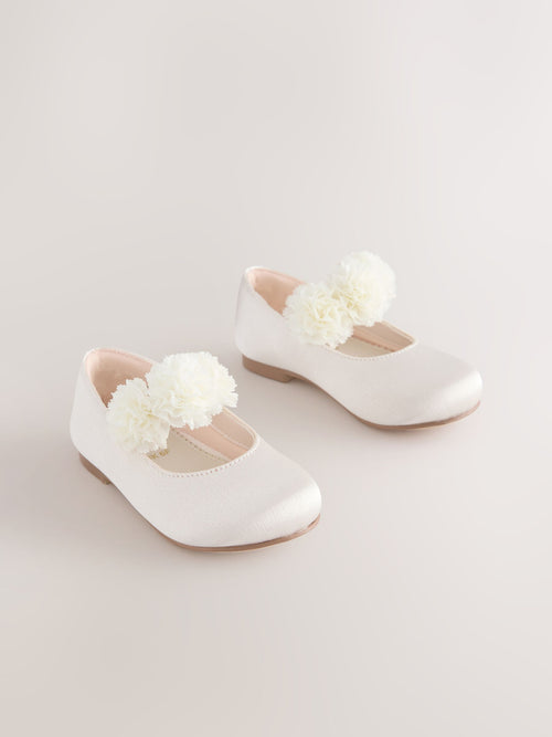 Dsiney Kidz - Ivory Standard Fit (F) Satin Flower Girl Occasion Mary Jane Shoes image 1