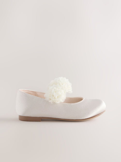Dsiney Kidz - Ivory Wide Fit (G) Satin Flower Girl Occasion Mary Jane Shoes image 1