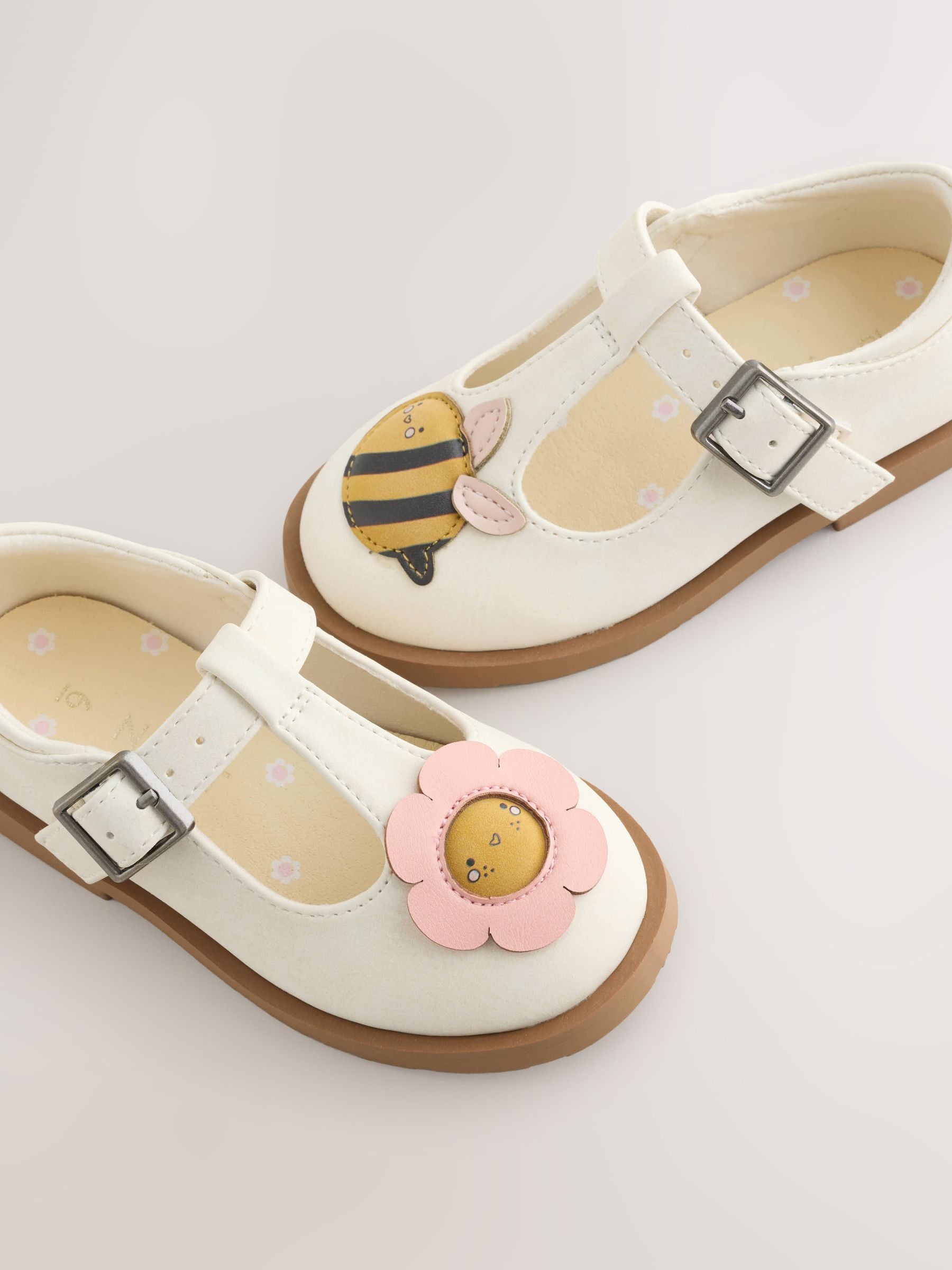 Cream Character T-Bar Shoes image 5