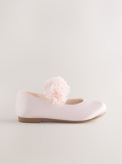 Pink Standard Fit (F) Satin Flower Girl Occasion Mary Jane Shoes image 2