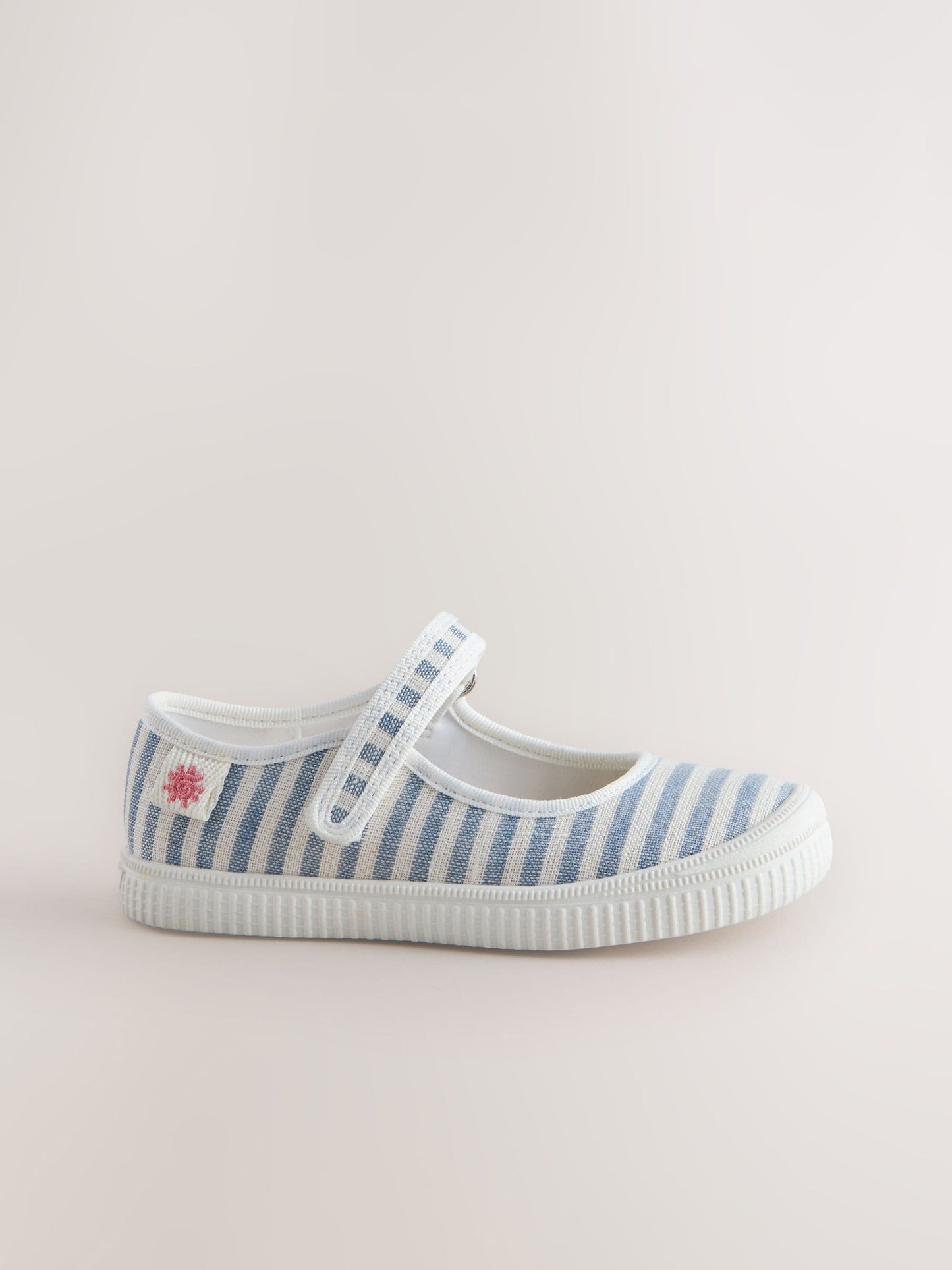 Blue/White Touch Fastening Mary Janes Shoes image 2
