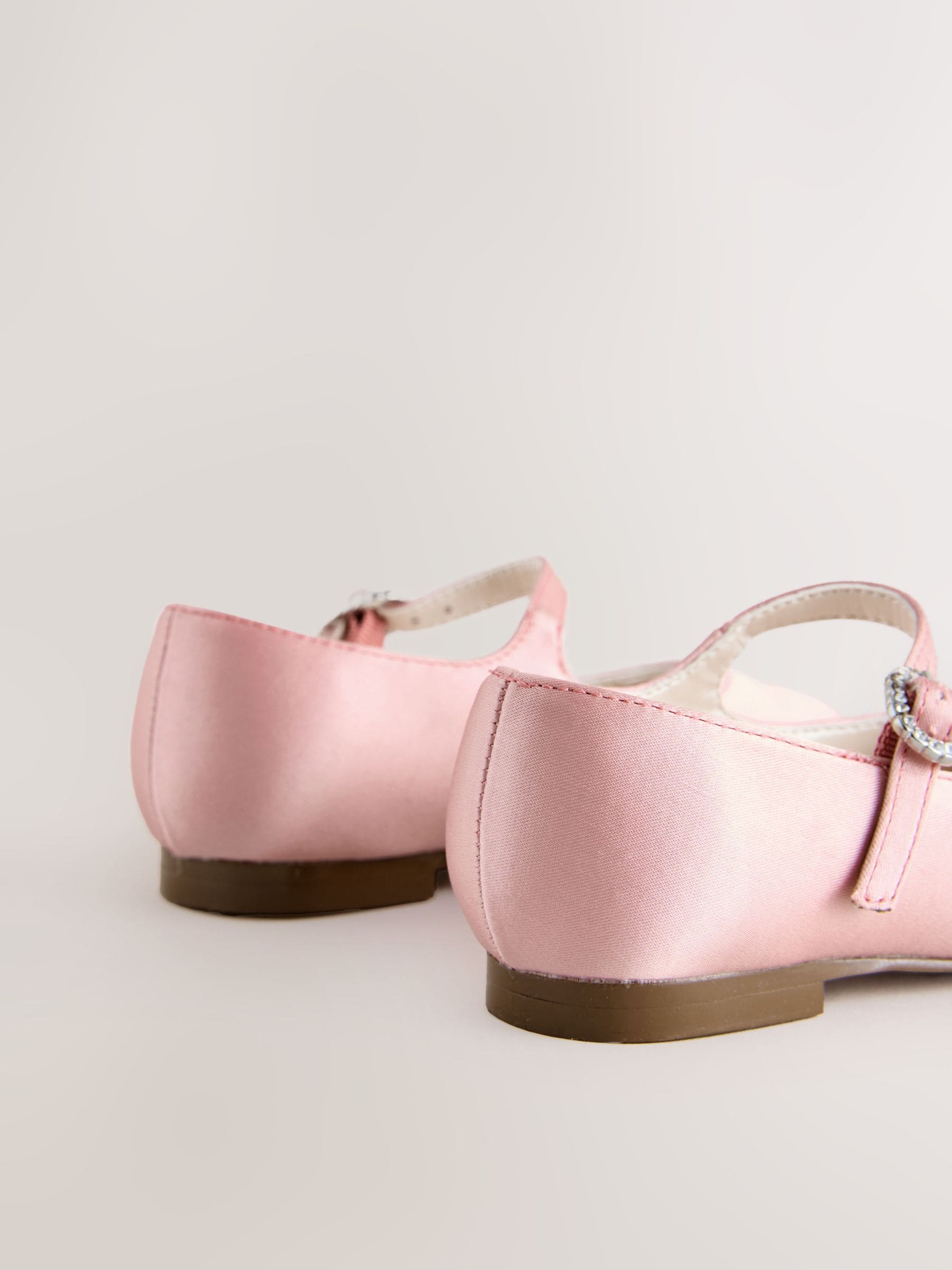 Pink Satin Flower Girl Occasion Mary Jane Shoes image 3