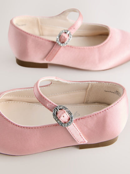 Pink Satin Flower Girl Occasion Mary Jane Shoes image 4