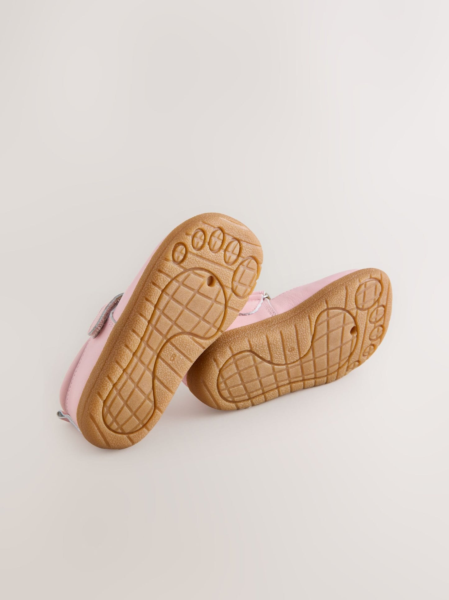 Pink Barefoot Leather Touch Fastening T-Bar Shoes image 6
