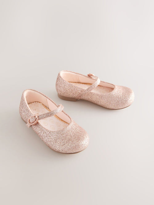 Dsiney Kidz - Pink Glitter Wide Fit (G) Flower Girl Occasion Mary Jane Shoes image 1