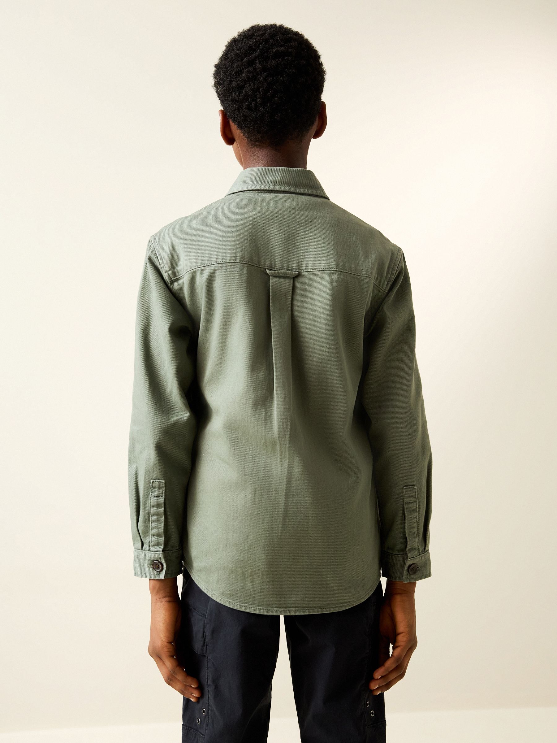 Dsiney Kidz - Khaki Green Canvas Overshirt (3-16yrs) image 3