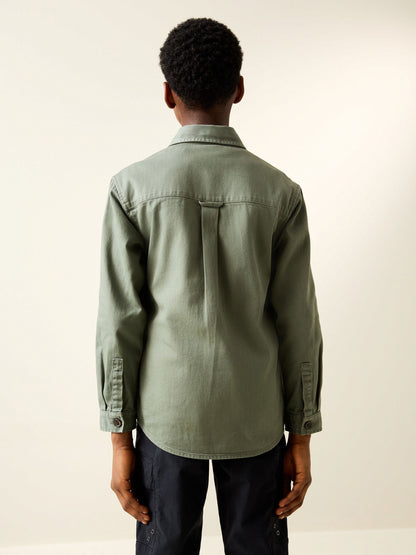 Dsiney Kidz - Khaki Green Canvas Overshirt (3-16yrs) image 3