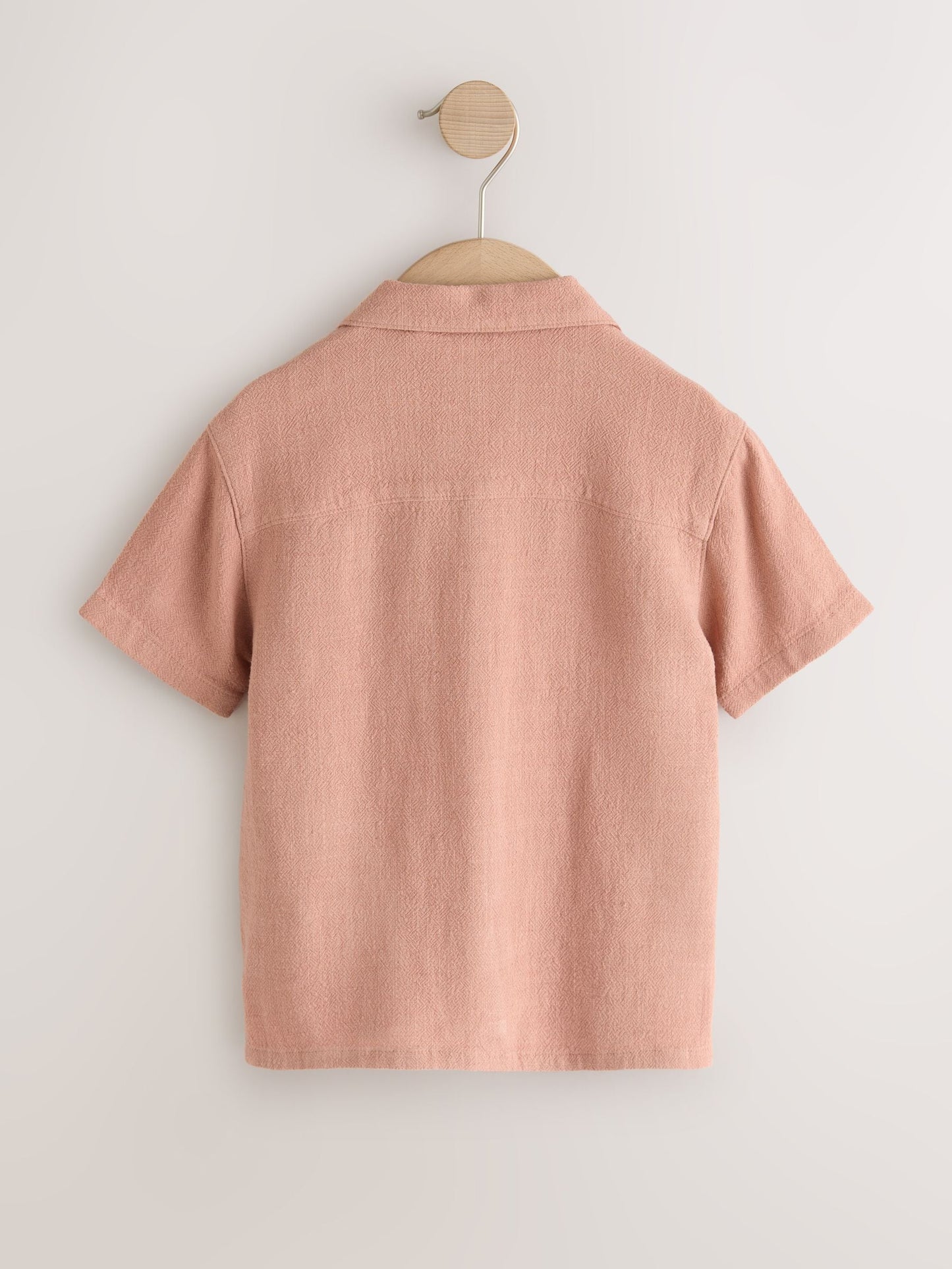Dsiney Kidz - Rust Brown Short Sleeves Linen Blend Revere Collar Shirt (3mths-7yrs) image 7