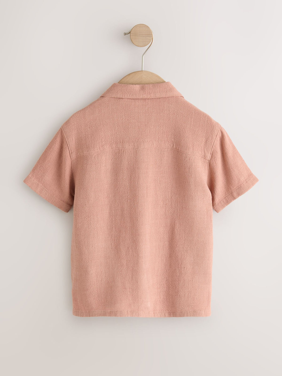 Dsiney Kidz - Rust Brown Short Sleeves Linen Blend Revere Collar Shirt (3mths-7yrs) image 7