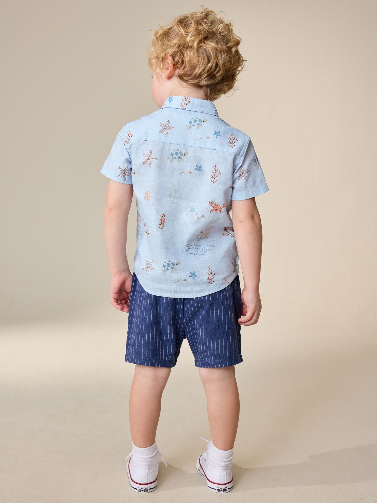 Dsiney Kidz - Light Blue Sea All Over Print Short Sleeve Shirt (3mths-7yrs) image 2