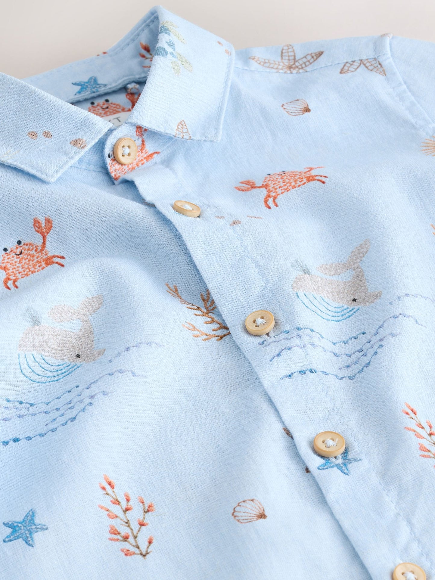 Dsiney Kidz - Light Blue Sea All Over Print Short Sleeve Shirt (3mths-7yrs) image 6