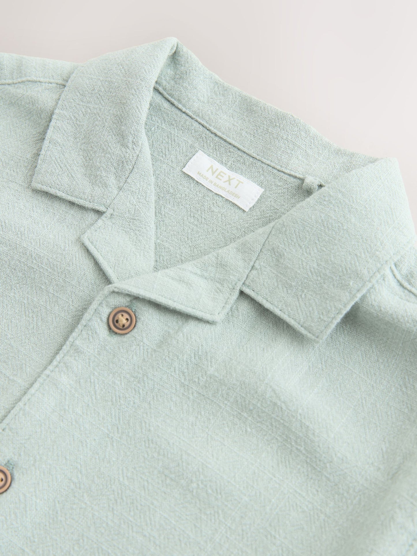 Light Green Short Sleeve Revere Collar Shirt & Shorts Set (3mths-10yrs) image 8
