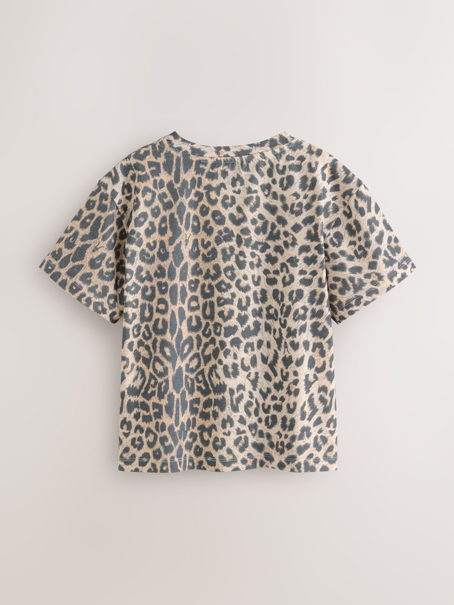 Dsiney Kidz - smALLSAINTS Leopard/Black Oversized Girls Logo T-Shirts 3 Pack image 3
