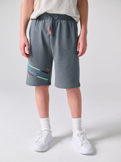 Dsiney Kidz - Paul Smith Junior Grey Tonal T-Shirt and Shorts Set image 3