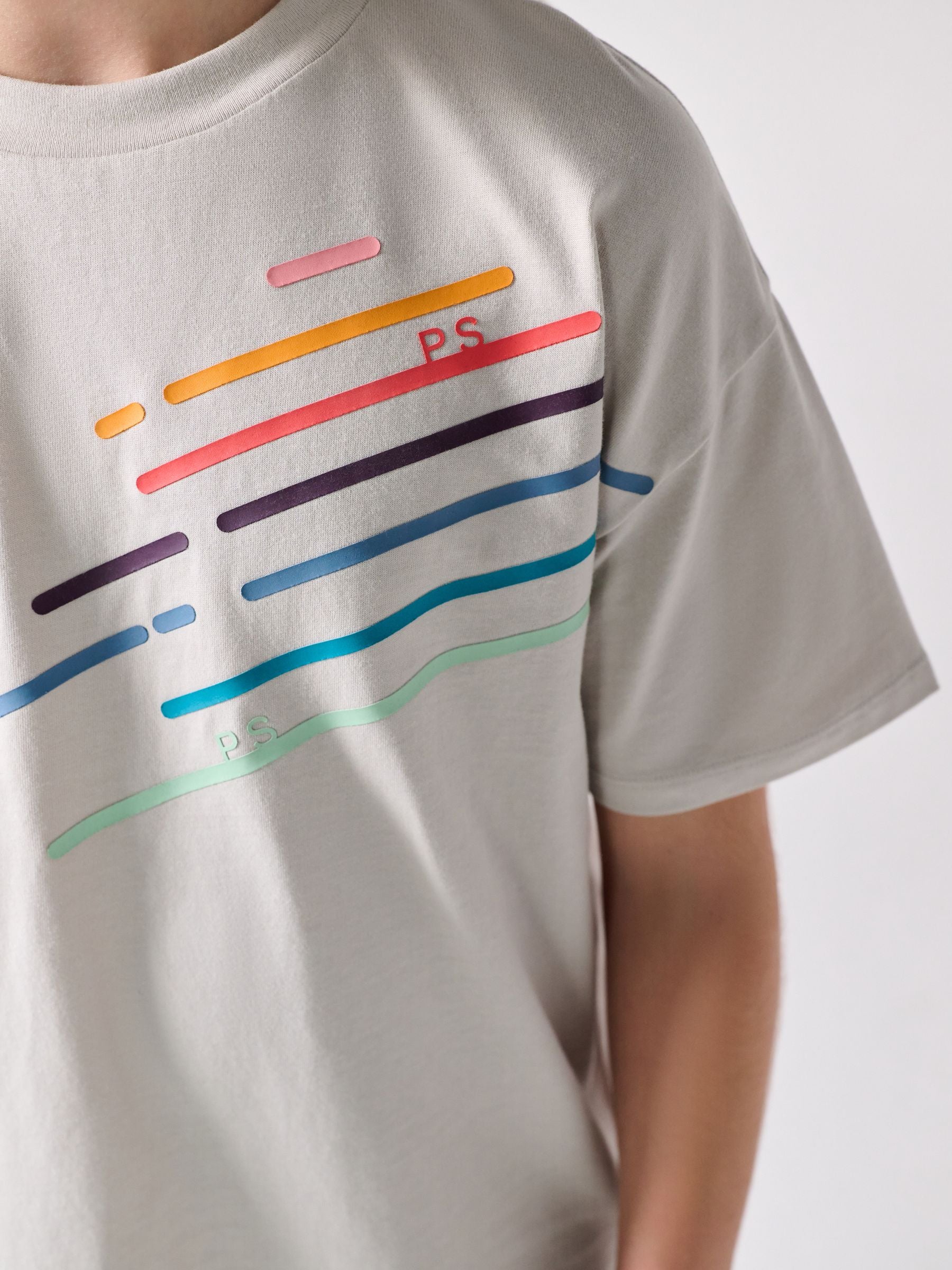 Dsiney Kidz - Paul Smith Junior Grey Tonal T-Shirt and Shorts Set image 4