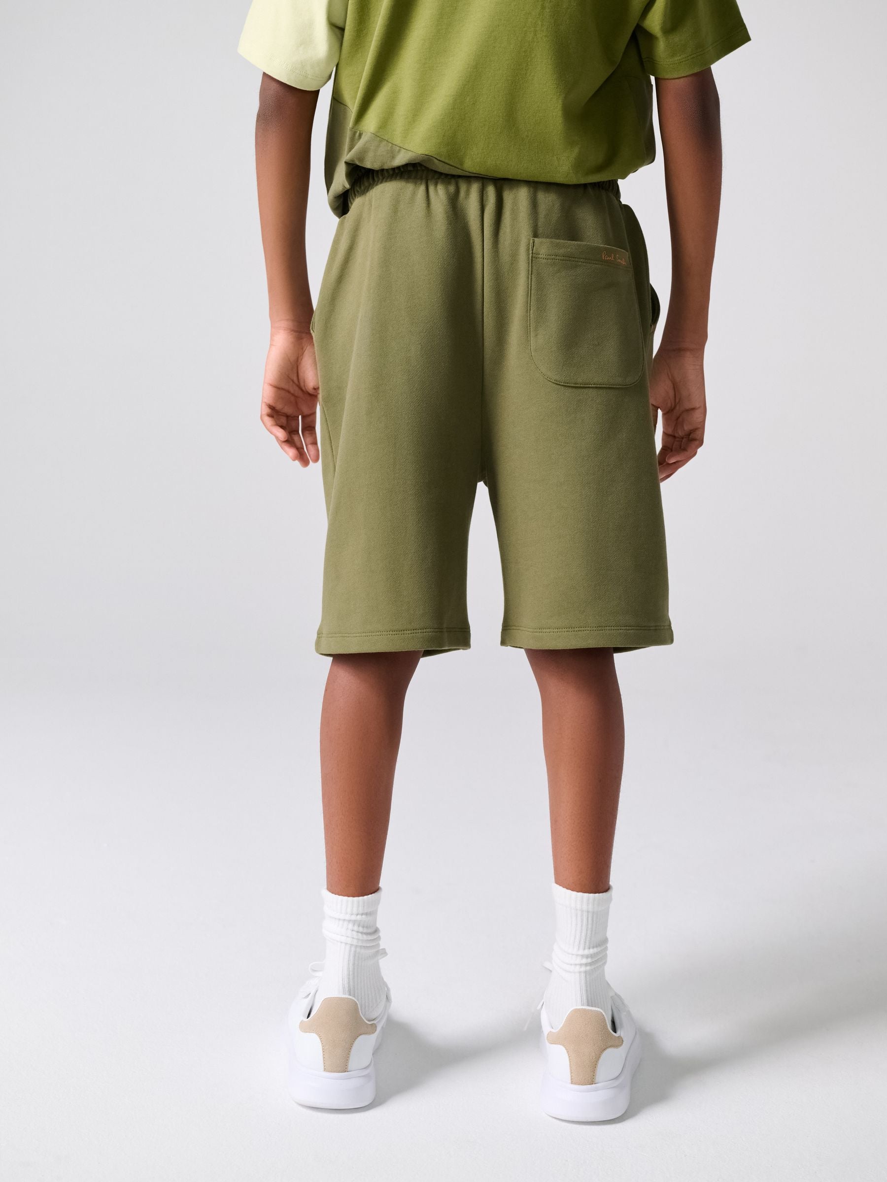 Dsiney Kidz - Paul Smith Junior Green Colourblock T-Shirt and Shorts Set image 3