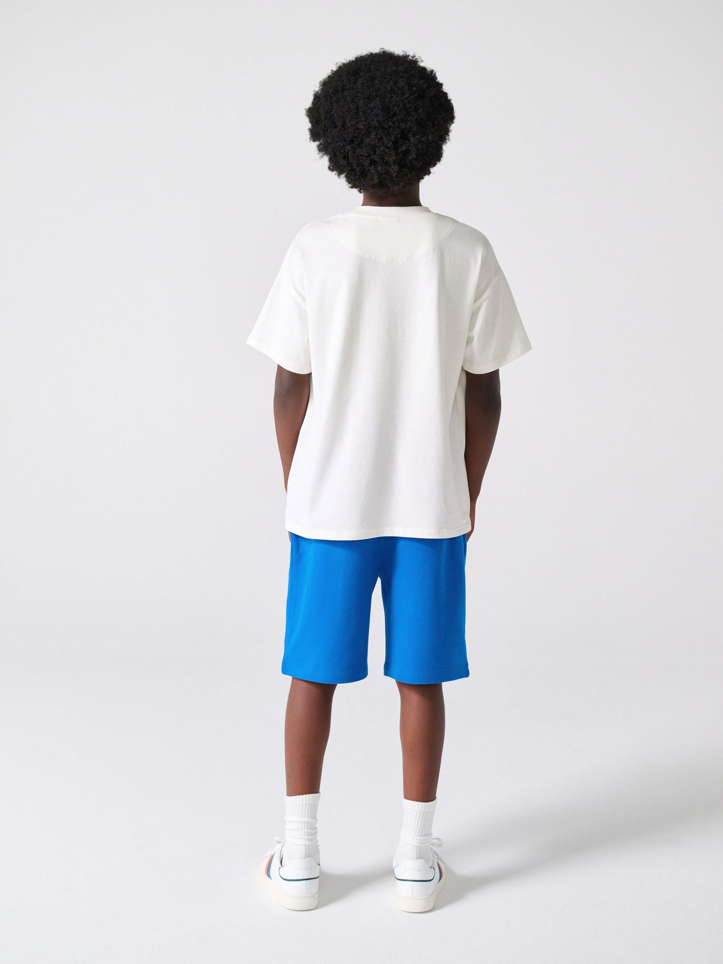 Dsiney Kidz - Paul Smith Junior White/Blue T-Shirt and Shorts Set image 2