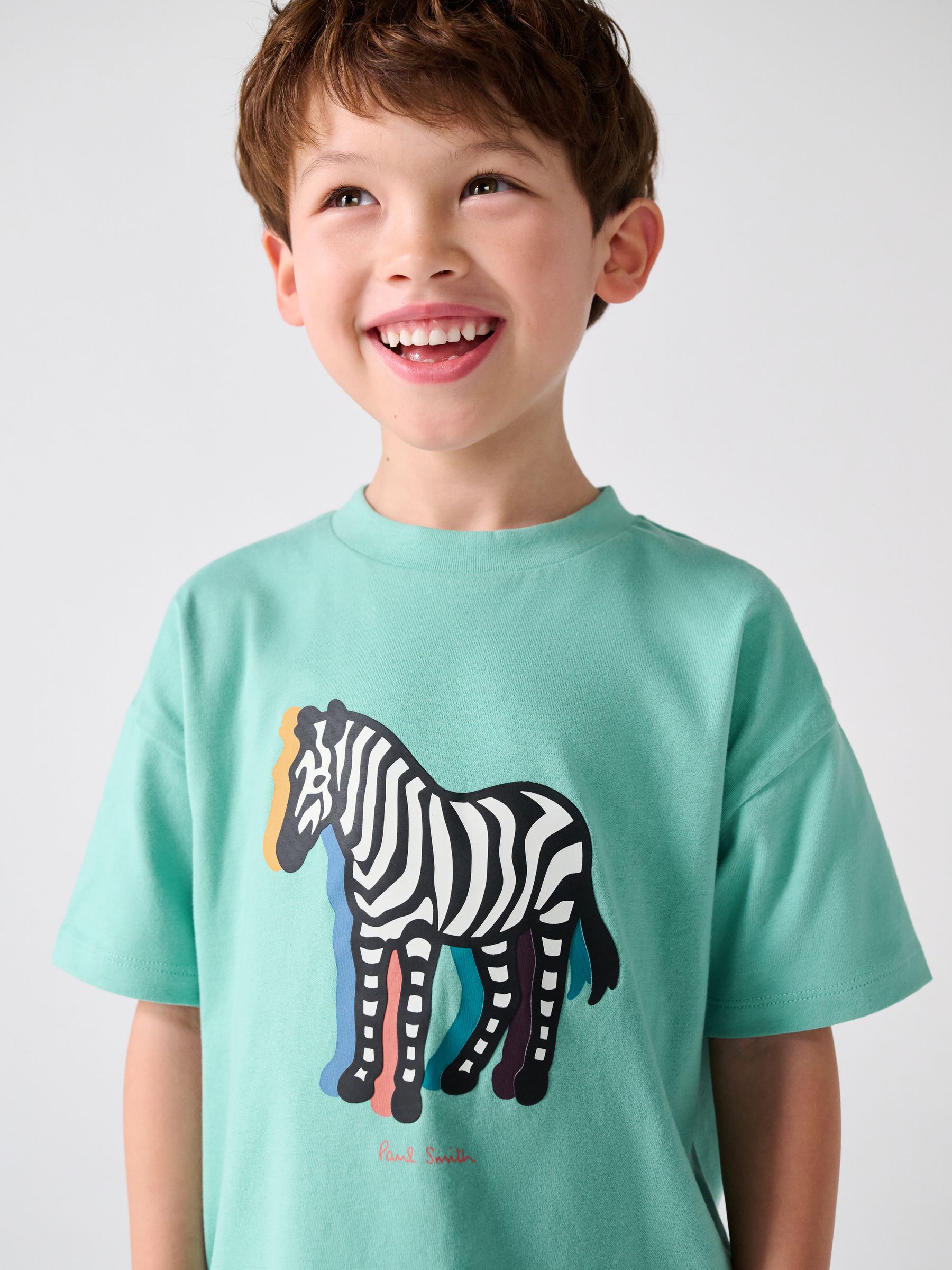 Dsiney Kidz - Paul Smith Junior Green Zebra T-Shirt and Striped Shorts Set image 6