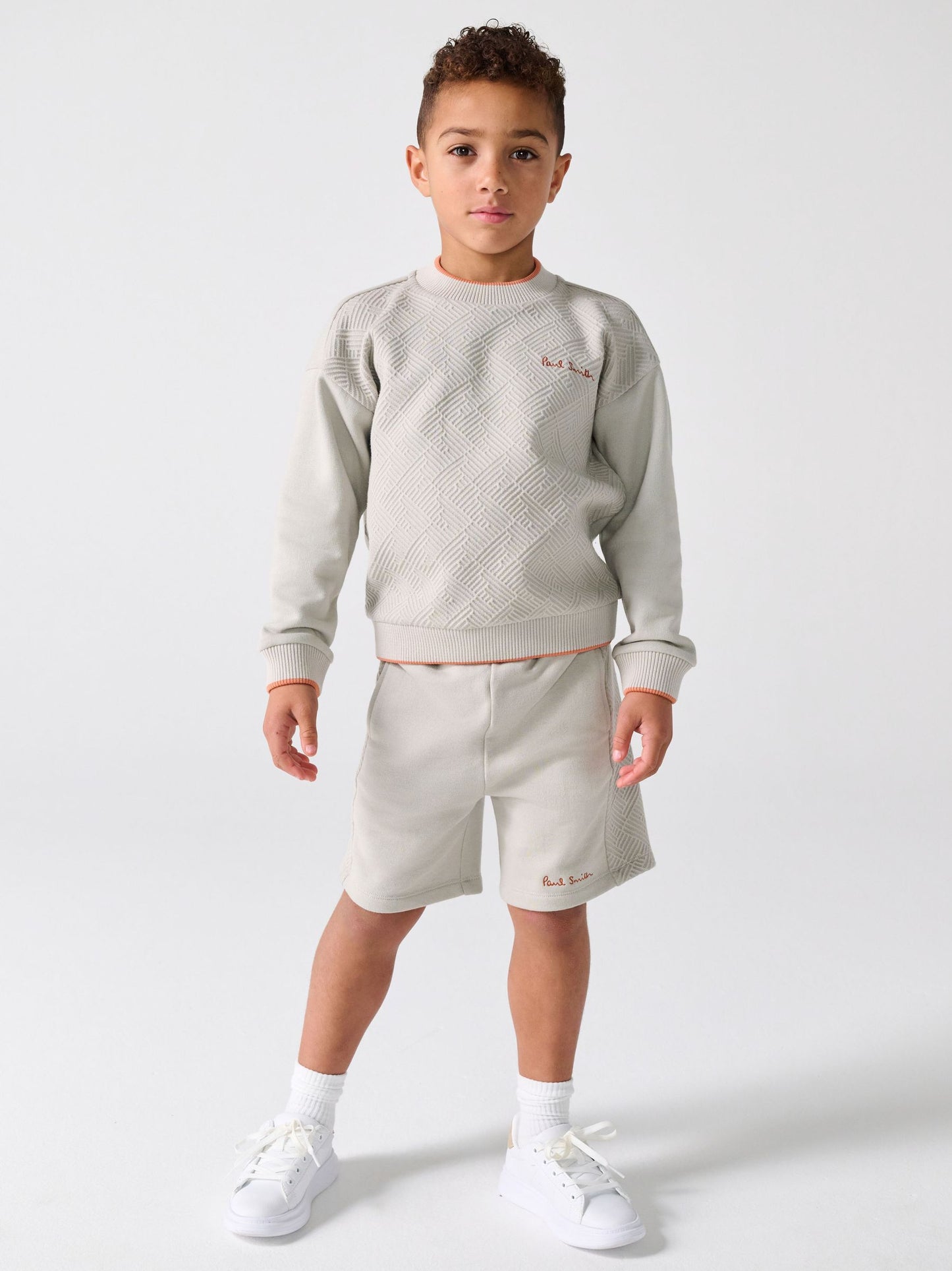 Dsiney Kidz - Paul Smith Junior Stone Textured Sweatshirt And Shorts Set image 1