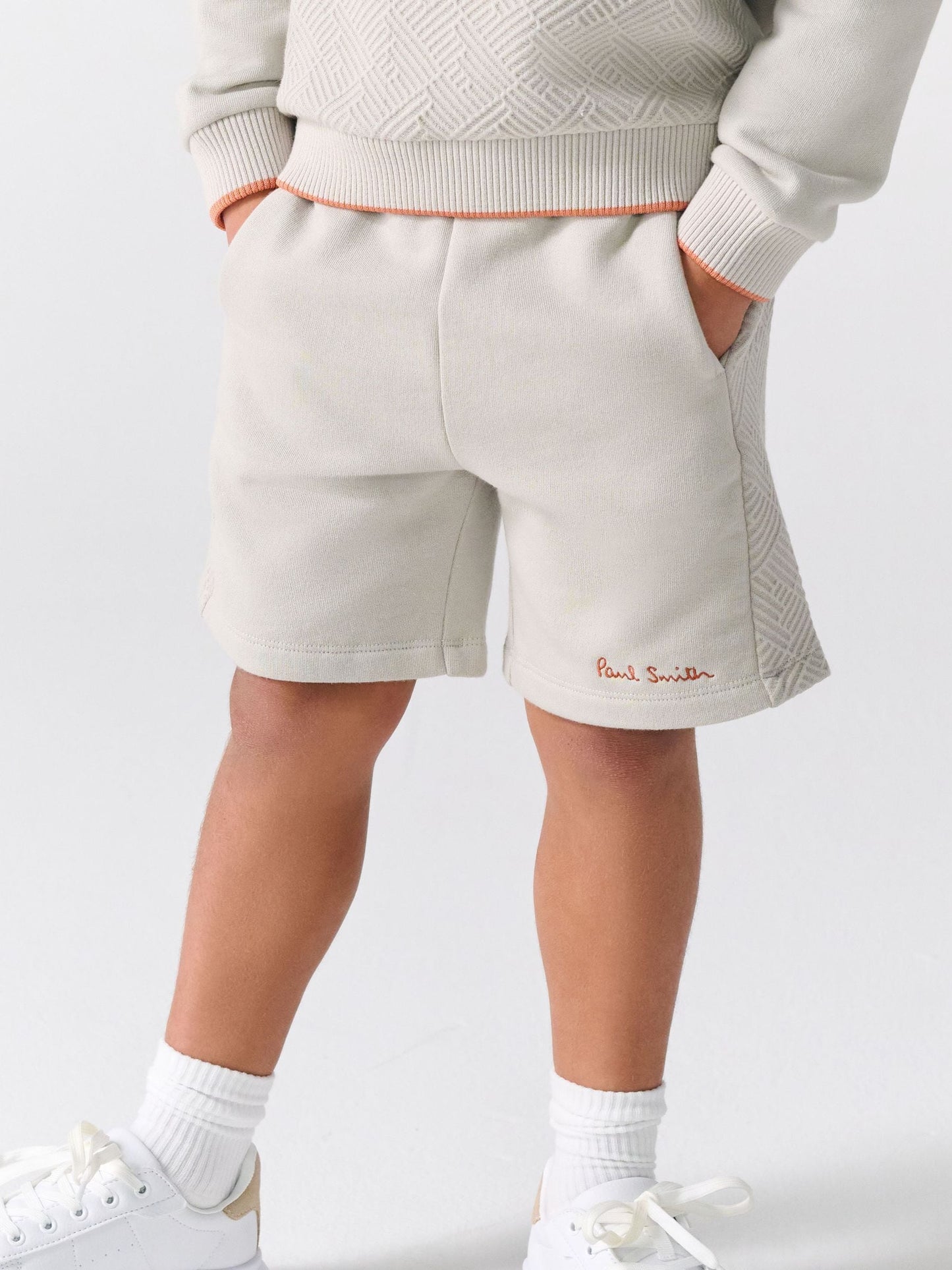 Dsiney Kidz - Paul Smith Junior Stone Textured Sweatshirt And Shorts Set image 2
