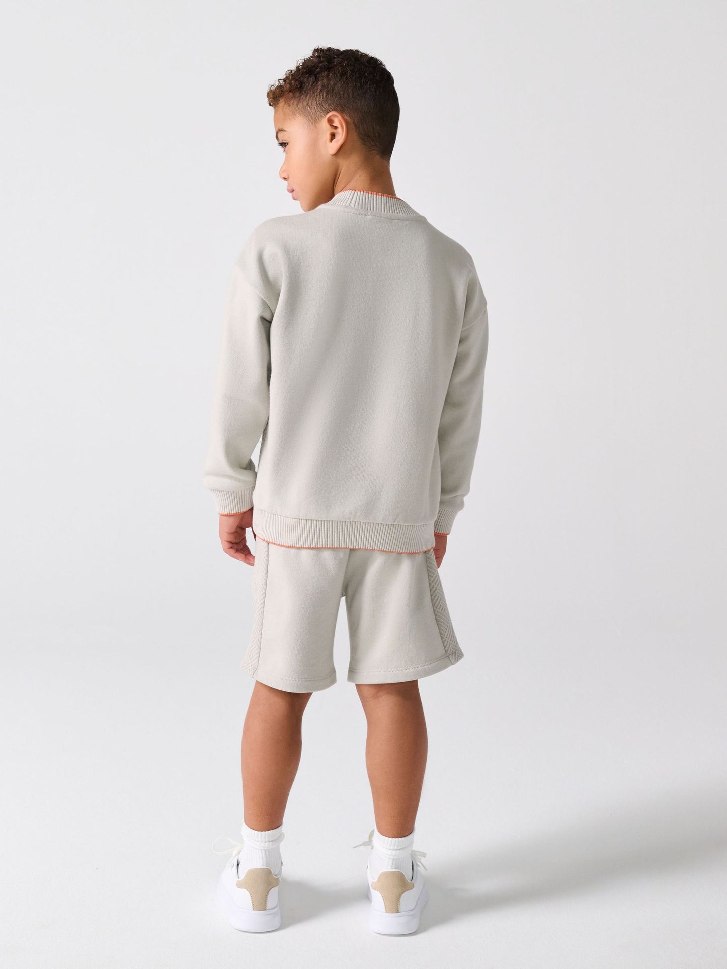 Dsiney Kidz - Paul Smith Junior Stone Textured Sweatshirt And Shorts Set image 3