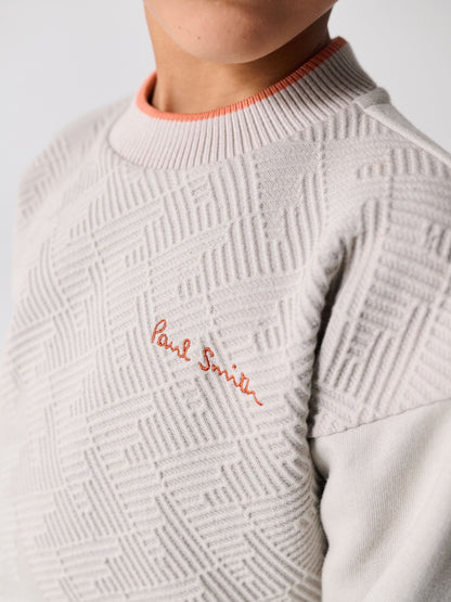 Dsiney Kidz - Paul Smith Junior Stone Textured Sweatshirt And Shorts Set image 4