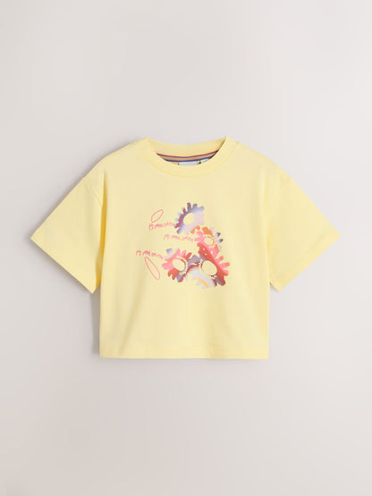 Dsiney Kidz - Paul Smith Junior Pink/Yellow Graphic T-Shirts 3 Pack image 5