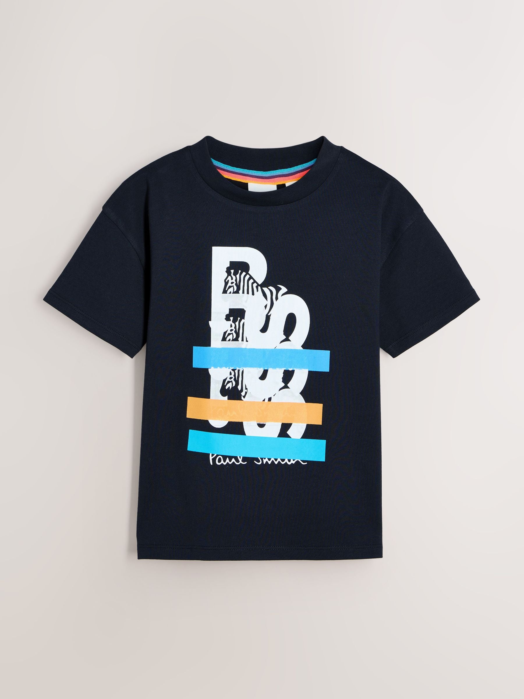 Dsiney Kidz - Paul Smith Junior White/Black/Blue Graphic T-Shirts 3 Pack image 3