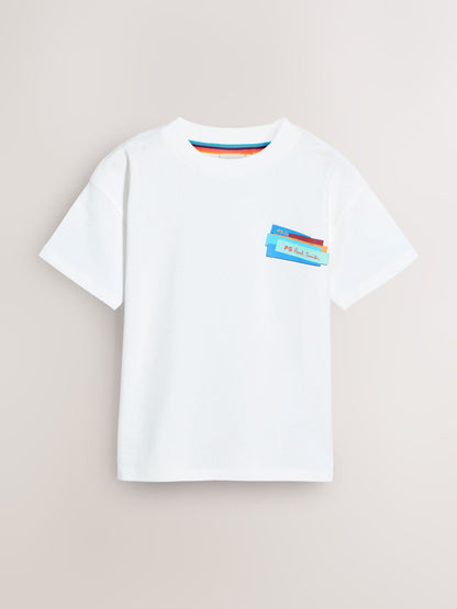 Dsiney Kidz - Paul Smith Junior White/Black/Blue Graphic T-Shirts 3 Pack image 4