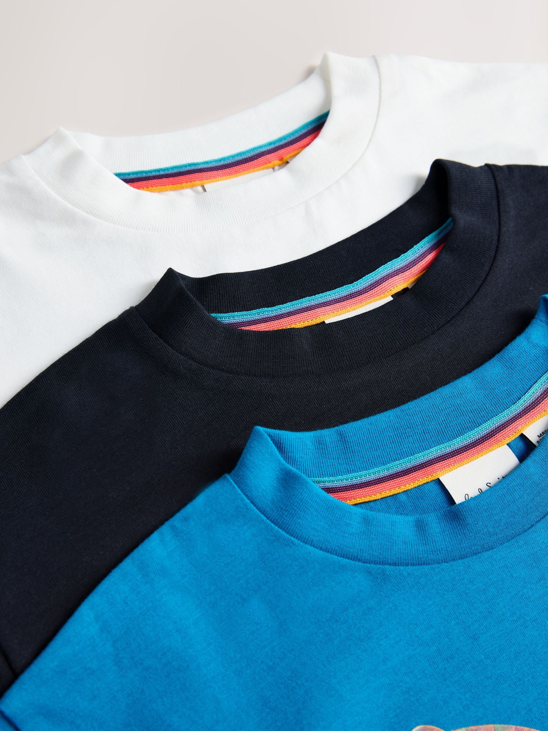Dsiney Kidz - Paul Smith Junior White/Black/Blue Graphic T-Shirts 3 Pack image 6