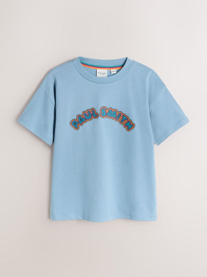 Dsiney Kidz - Paul Smith Junior Grey/Brown/Blue Graphic T-Shirts 3 Pack image 2