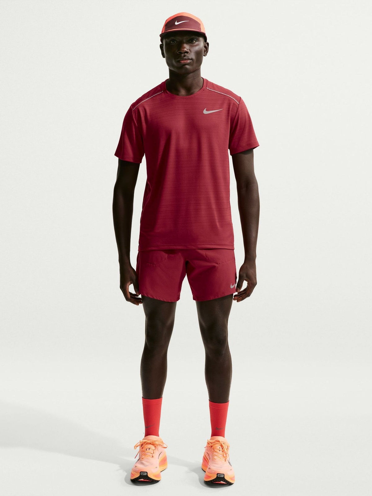 Dsiney Kidz - Nike Team Crimson Red Dri-FIT Stride 7 Inch Briefs Lined Running Shorts image 1