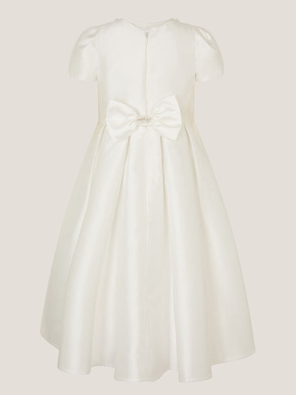 Monsoon White Isabella Short Sleeve Pearl Effect Embellished Dress image 3