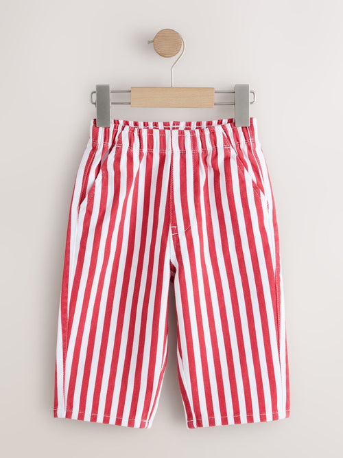 Red/Ecru Pull On Wide Trousers (3mths-7yrs) image 1