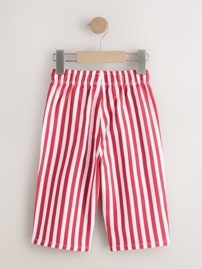 Red/Ecru Pull On Wide Trousers (3mths-7yrs) image 2