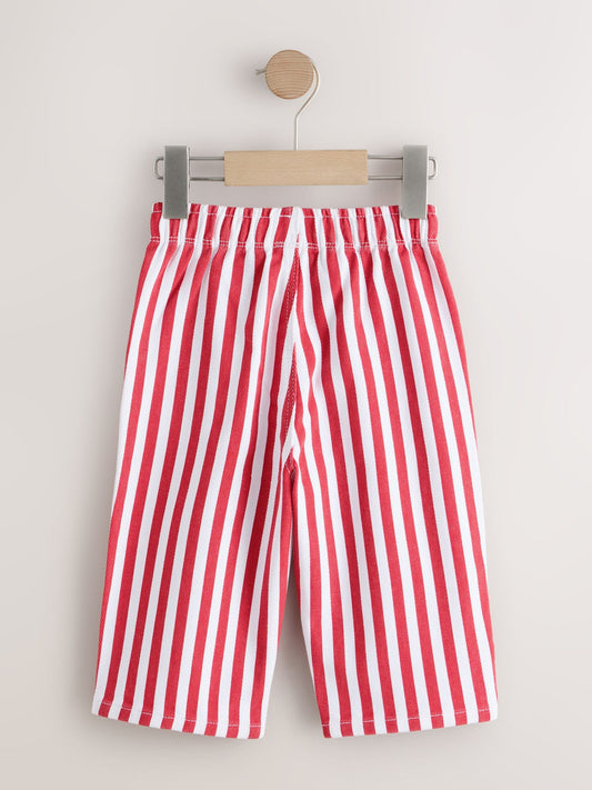 Red/Ecru Pull On Wide Trousers (3mths-7yrs) image 2