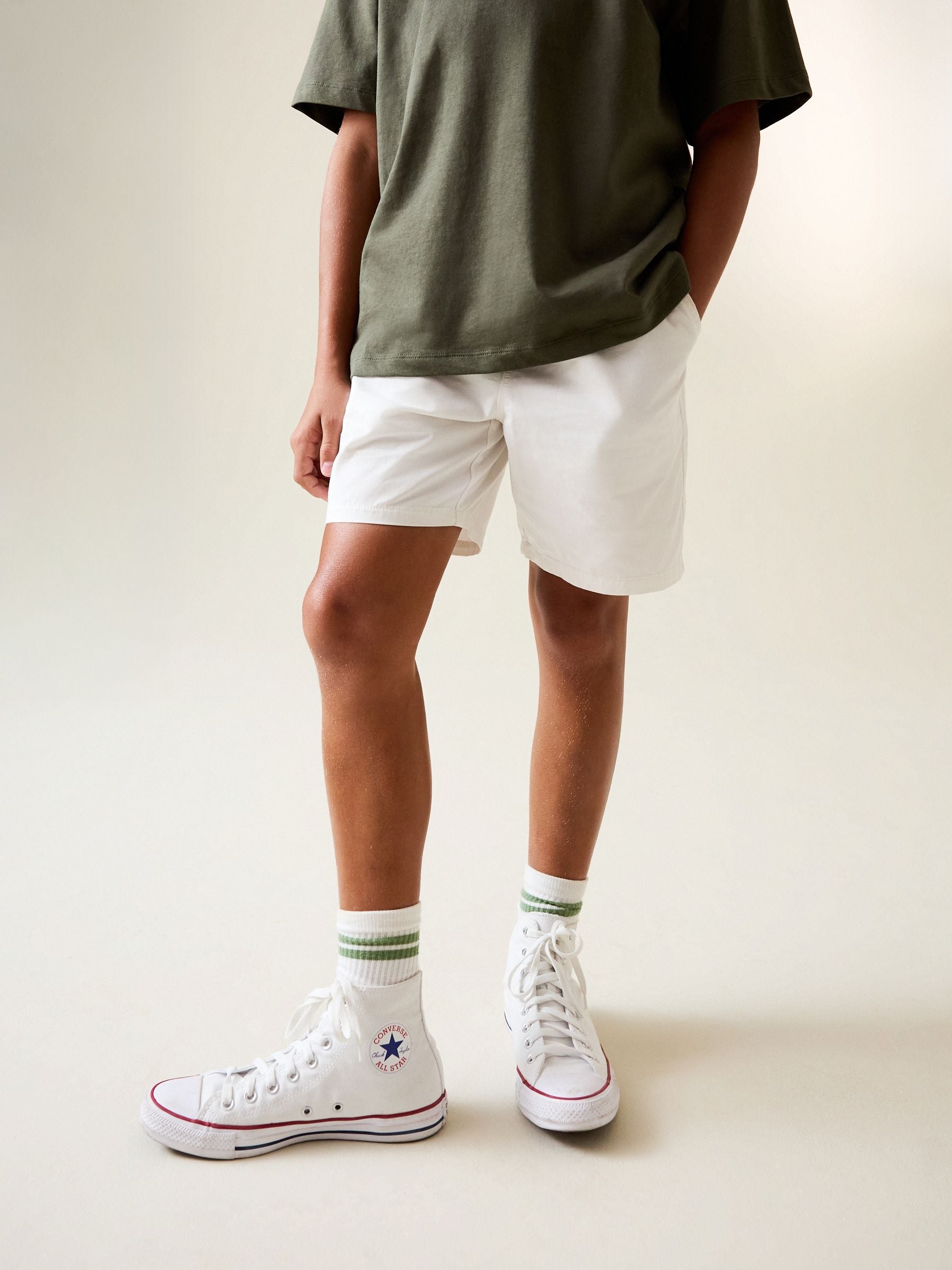 Dsiney Kidz - White Regular Fit Shorts (3-16yrs) image 2