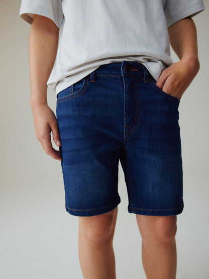 Dsiney Kidz - Dark Blue Single Denim Shorts (3-16yrs) image 1