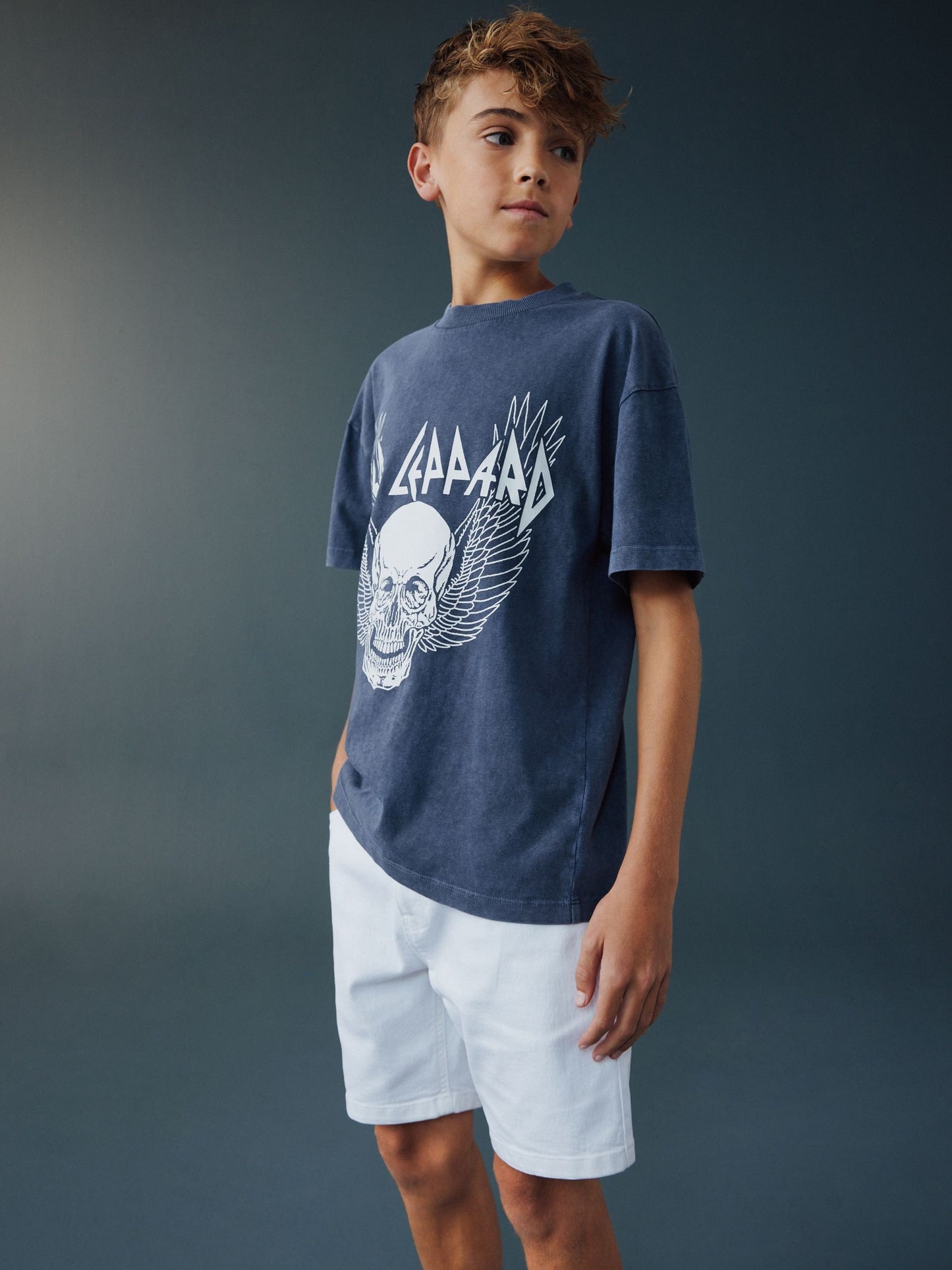 Dsiney Kidz - White Single Denim Shorts (3-16yrs) image 1