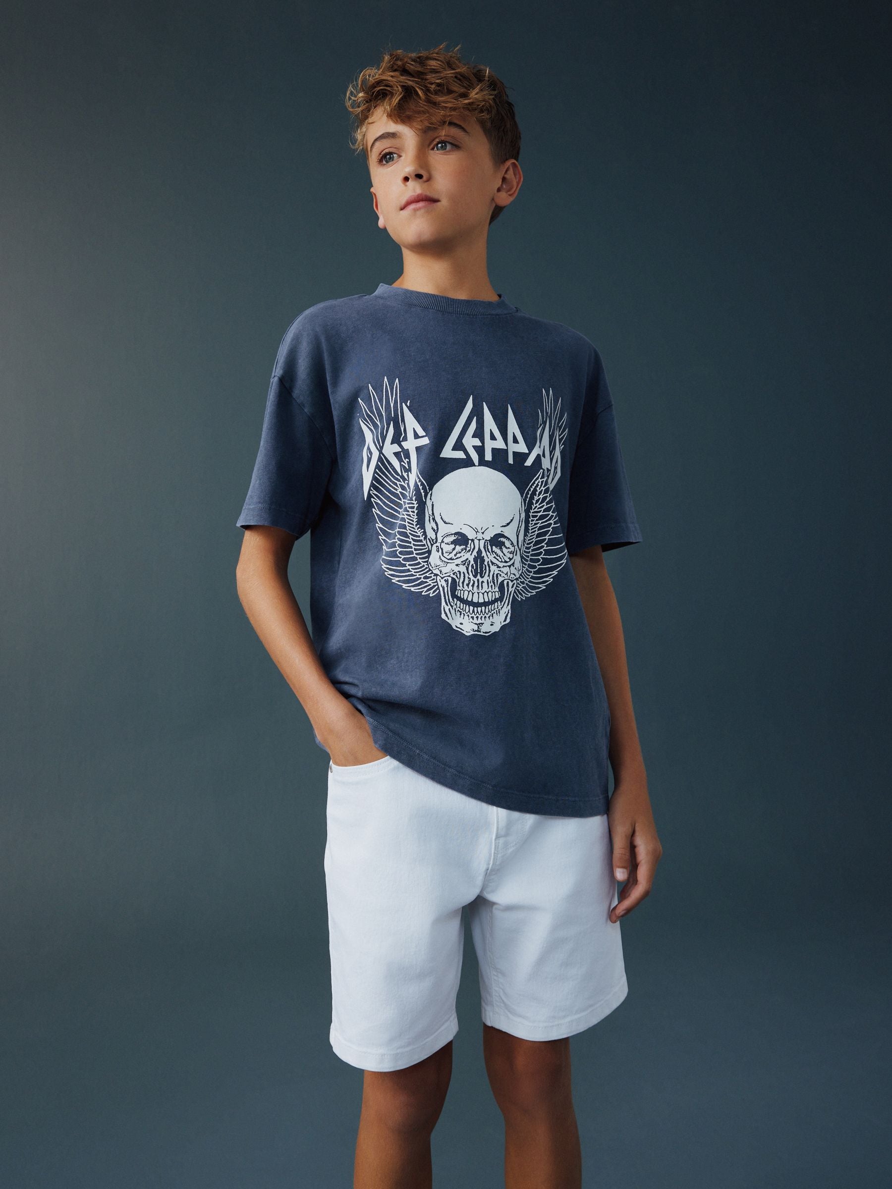 Dsiney Kidz - White Single Denim Shorts (3-16yrs) image 2