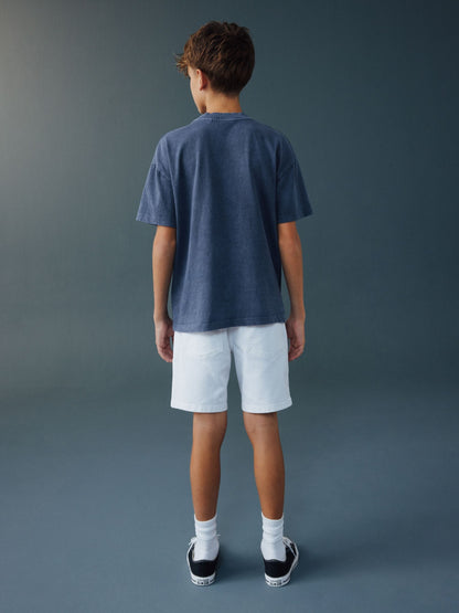 Dsiney Kidz - White Single Denim Shorts (3-16yrs) image 3