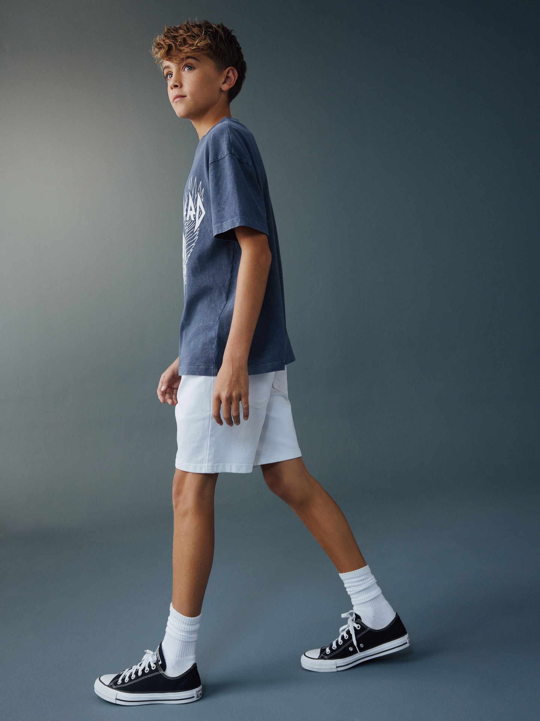 Dsiney Kidz - White Single Denim Shorts (3-16yrs) image 4