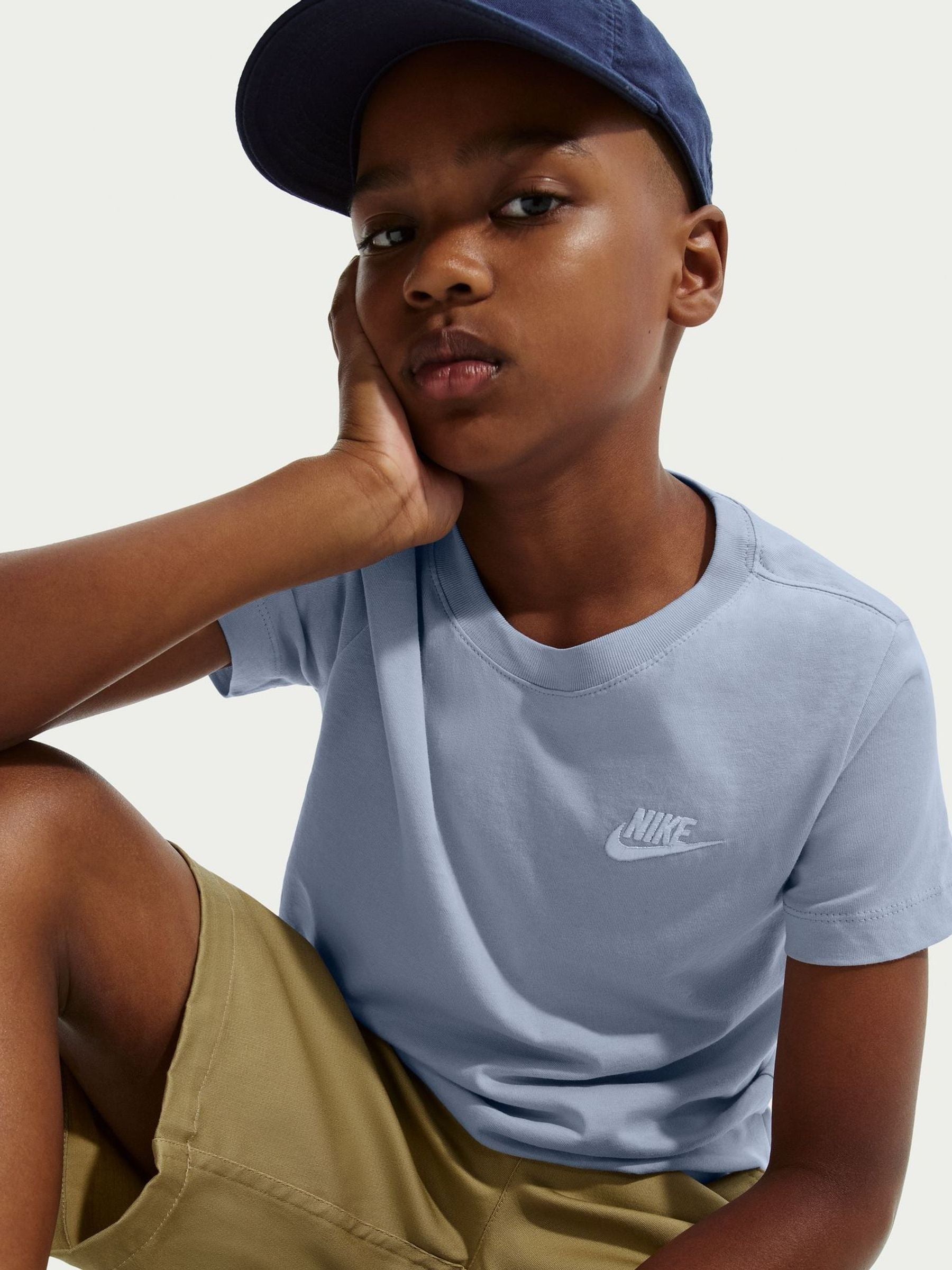 Dsiney Kidz - Nike Ghost Blue Short Sleeve Club T-Shirt image 5