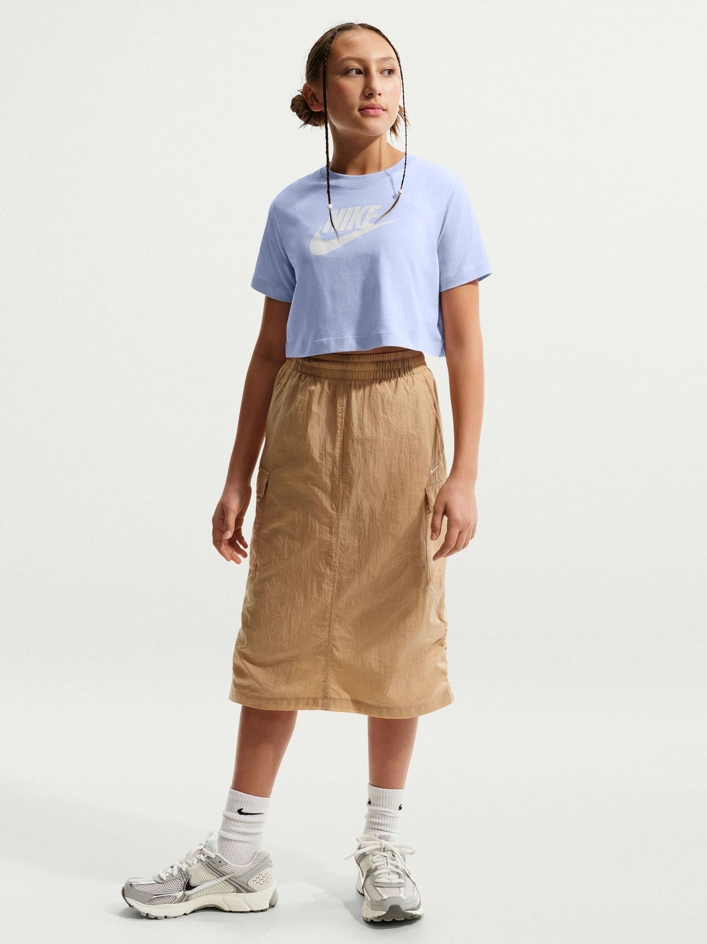 Dsiney Kidz - Nike Ghost Blue Cropped T-Shirt image 1