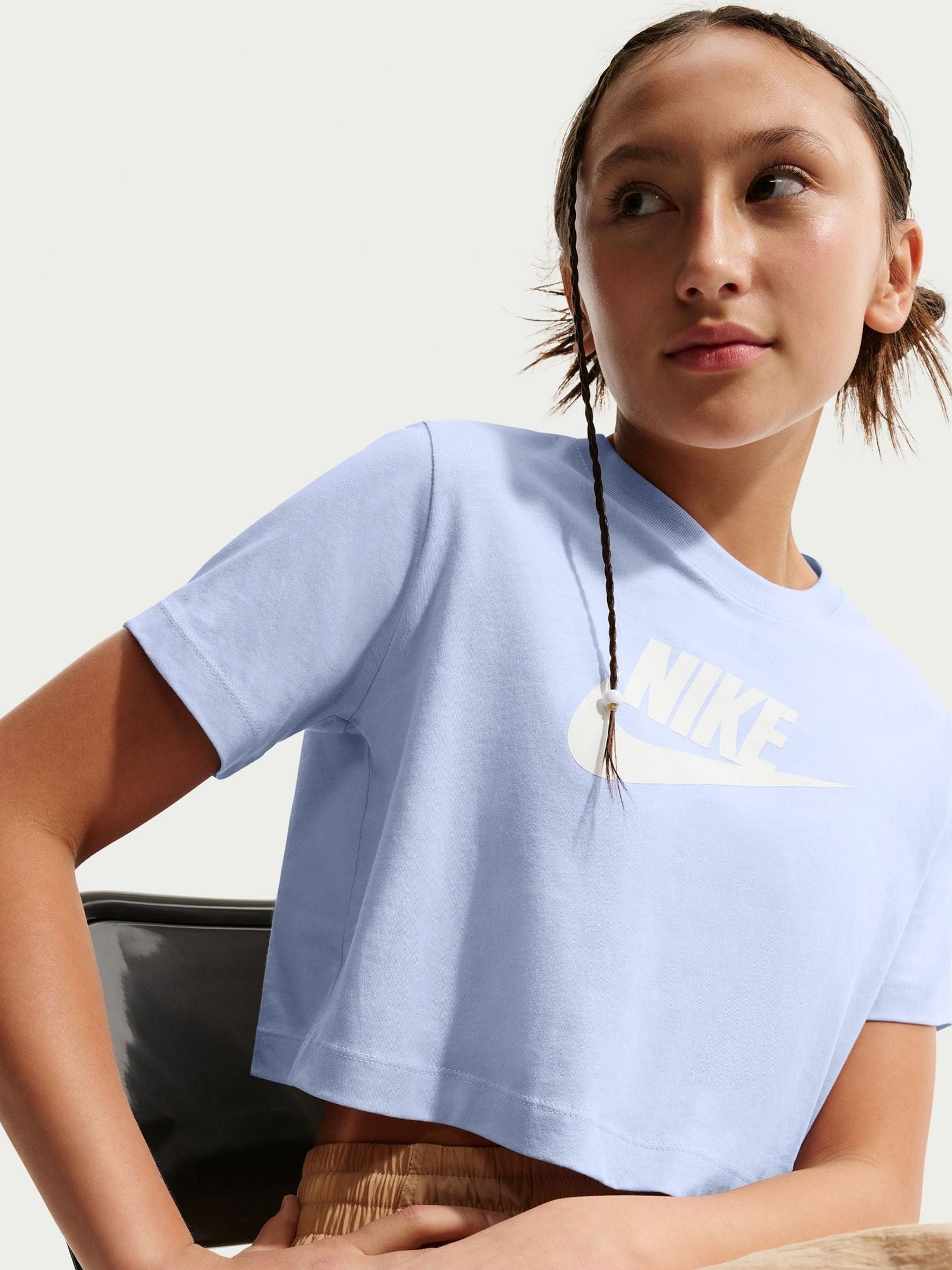 Dsiney Kidz - Nike Ghost Blue Cropped T-Shirt image 5
