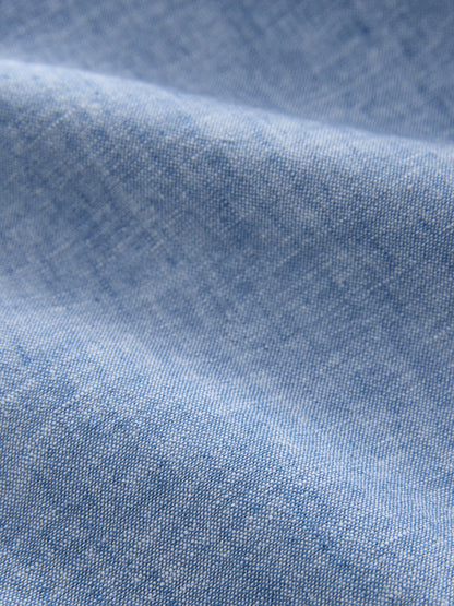 Blue/Ecru Linen Trousers 2 Pack (3mths-7yrs) image 5