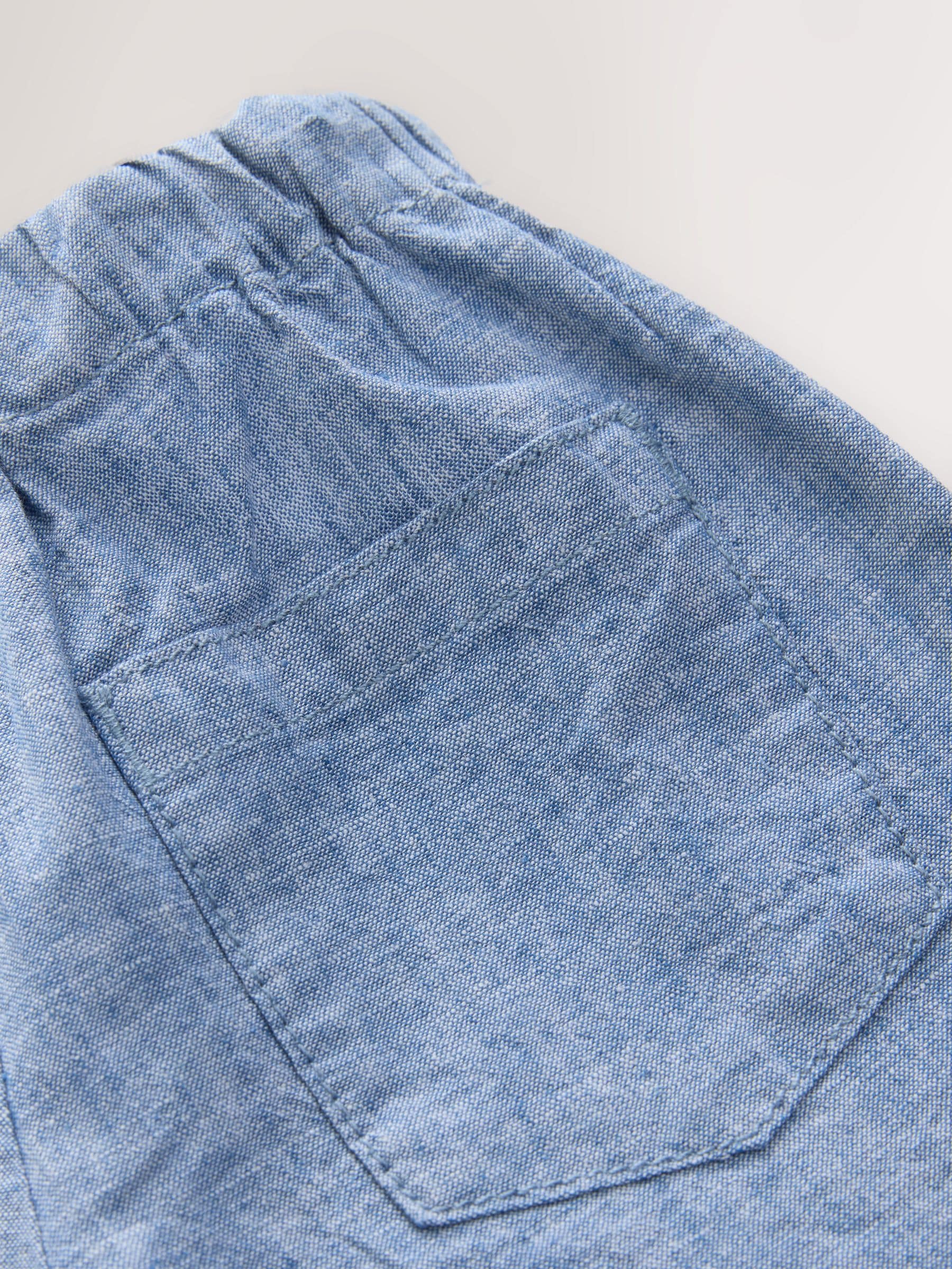 Blue/Ecru Linen Trousers 2 Pack (3mths-7yrs) image 6