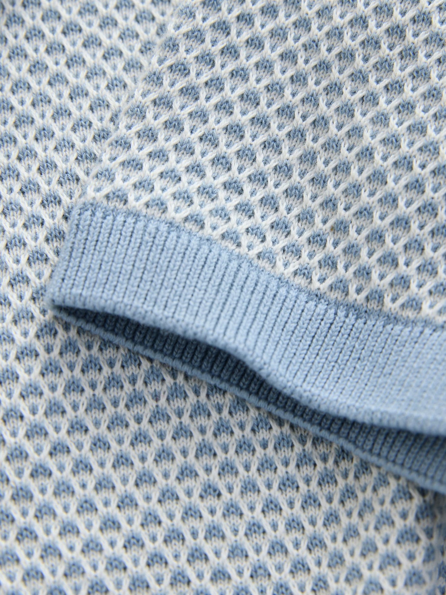 Dsiney Kidz - Blue Textured Popper Neck Knitted Polo Shirt (3-16yrs) image 5